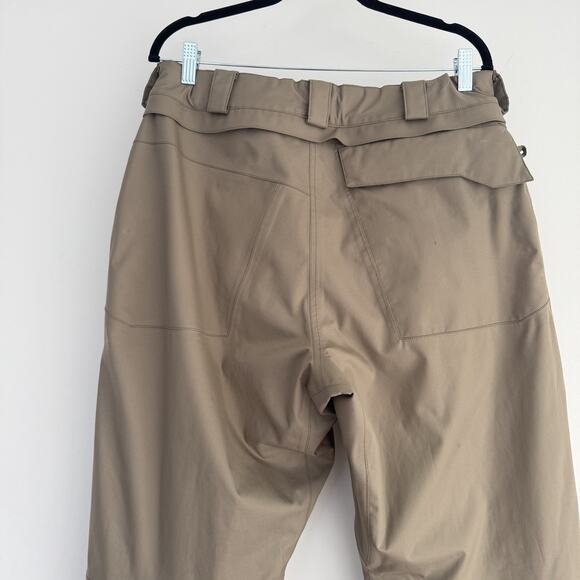 Homeschool Snowboard Pants Mens Medium Tan Ski Cargo Lined Waterproof - Picture 9 of 15